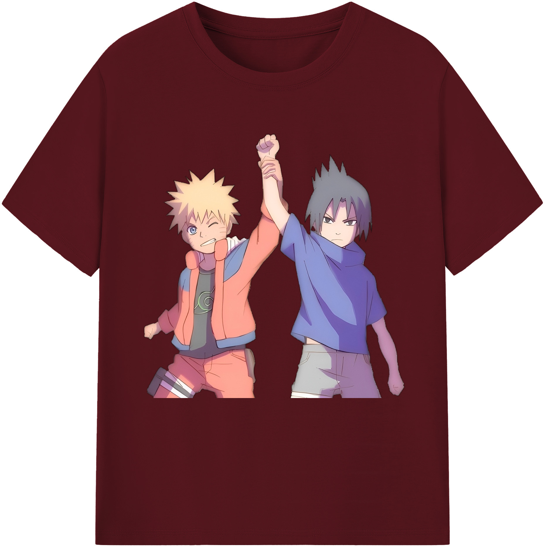 （画像用） NARUTO -ナルト- うちは サスケ Uchiha Sasuke 綿100％半袖Tシャツ（フロントプリント）